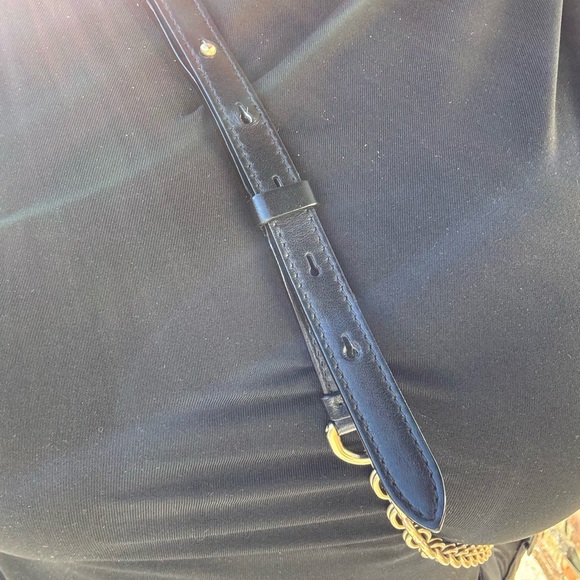 Salvatore Ferragamo Black Crossbody Bag with Gold Accents - Picture 3 of 8